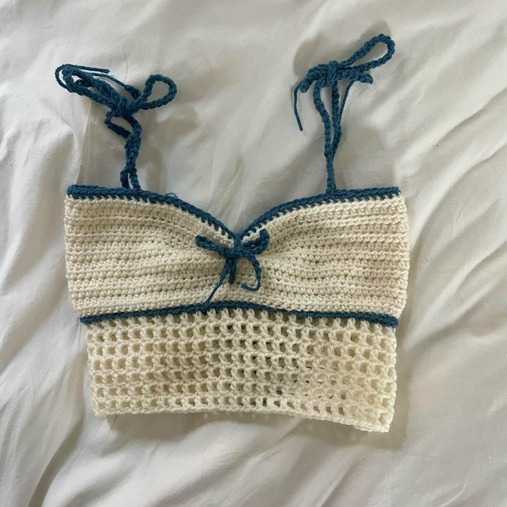 Handmade crochet crop tank top
